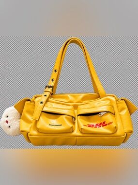 SAMO ONDOH × DHL Limited Edition Mini Shoulder Bag – Yellow + Heart Charm